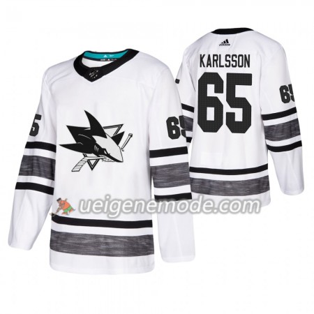 Herren Eishockey San Jose Sharks Trikot Erik Karlsson 65 2019 All-Star Adidas Weiß Authentic